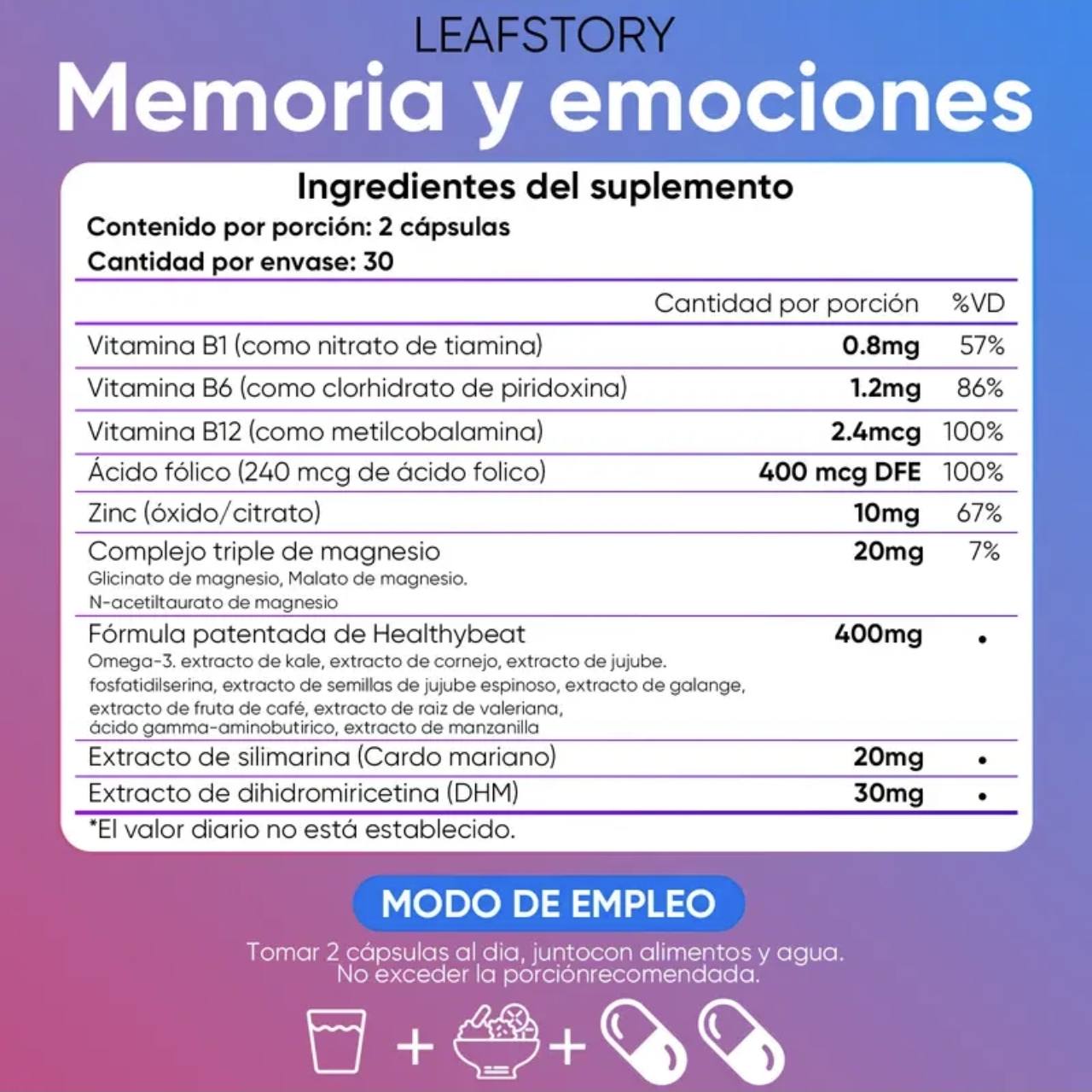 🧠 NeuroVibe™ PRO Suplemento avanzado para el Cerebro, Ánimo y Nervios