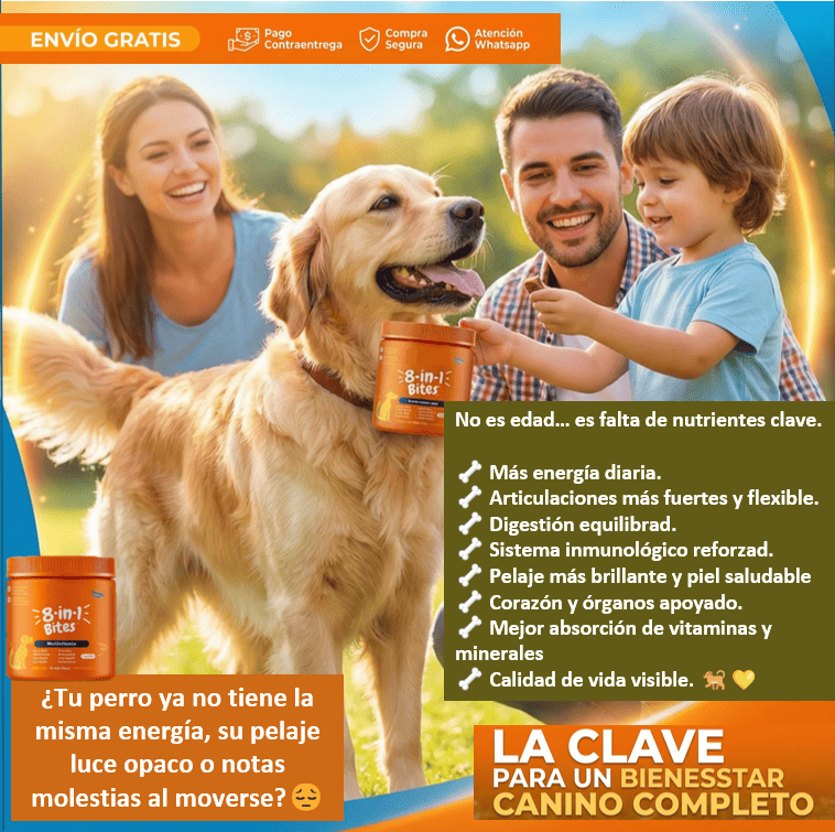 🐶 8-in-1 Bites™ Nutrición diaria para verlo y sentirlo mejor ✨