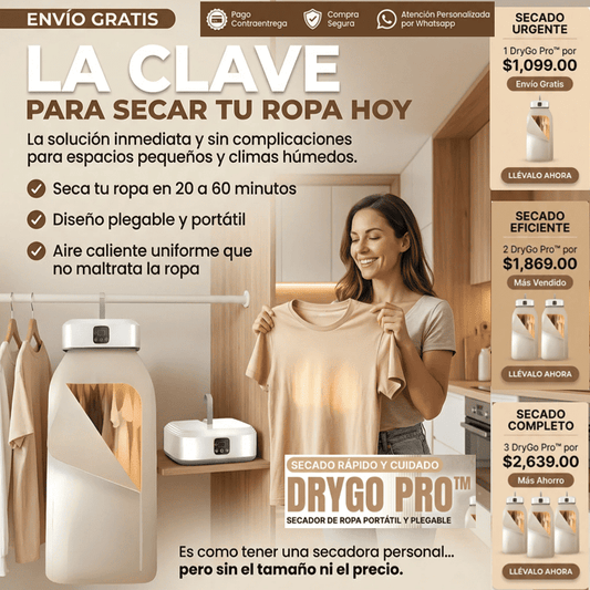 🌪️ DryGo Pro™ Secador de Ropa Portátil Inteligente👕👖👗