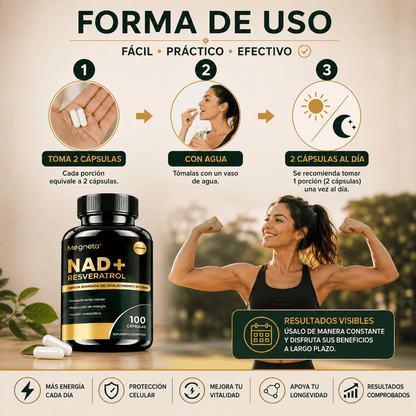 🧬 NAD+Resveratrol ULTRA™ Bienestar que desafía el tiempo