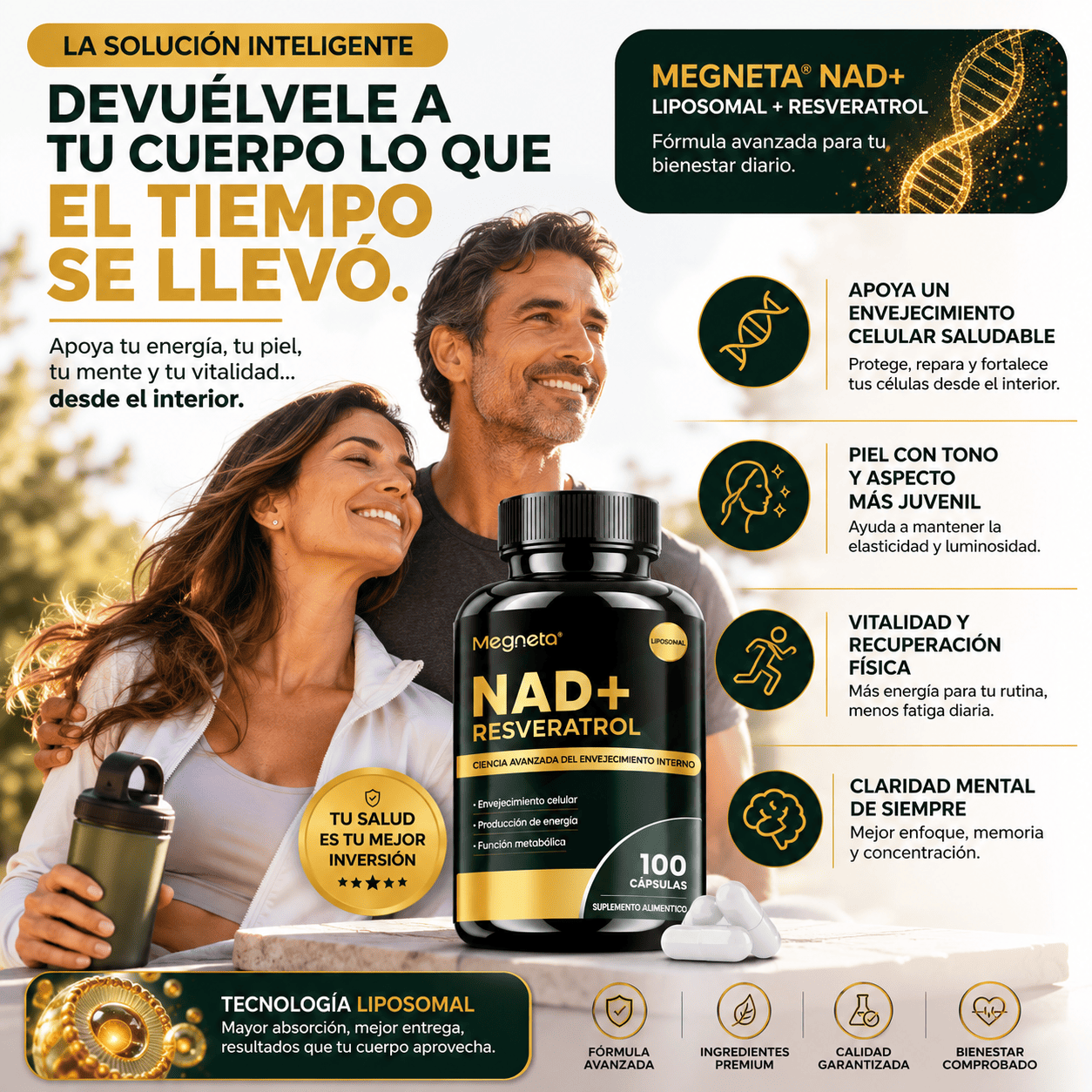 🧬 NAD+Resveratrol ULTRA™ Bienestar que desafía el tiempo