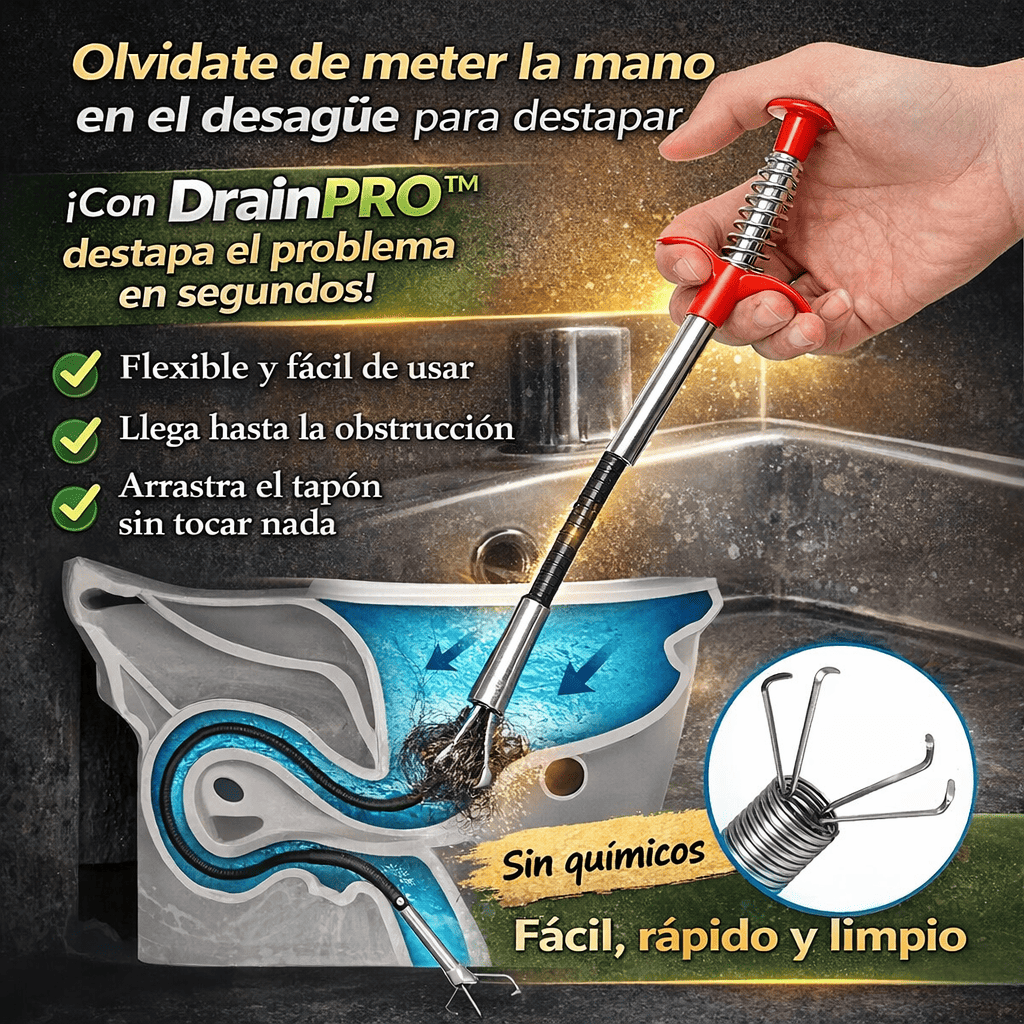 🚿DrainPRO™ Destapa. Atrapa. Saca.