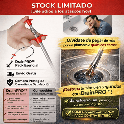 🚿DrainPRO™ Destapa. Atrapa. Saca.