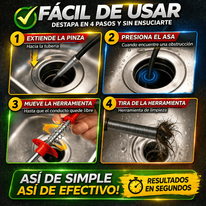🚿DrainPRO™ Destapa. Atrapa. Saca.