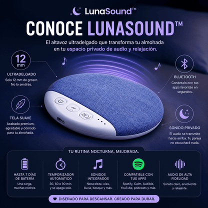 🌙✨ LunaSound™ Bocina: escucha y duerme sin despertar a nadie.