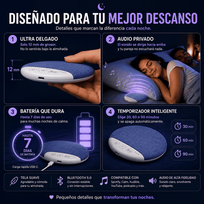 🌙✨ LunaSound™ Bocina: escucha y duerme sin despertar a nadie.
