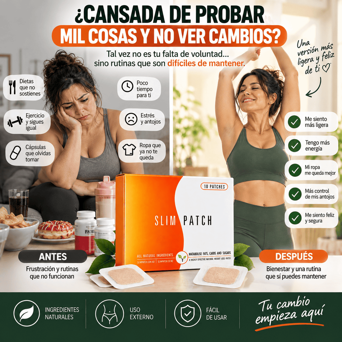 🌱 SlimPatch™  Apoyo metabólico sin cápsulas
