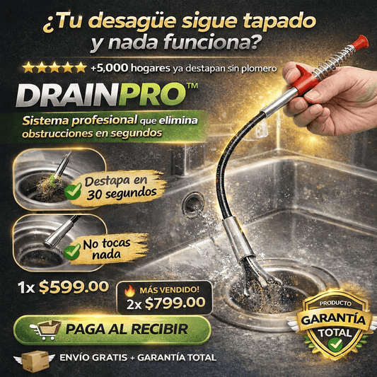 🚿DrainPRO™ Destapa. Atrapa. Saca.