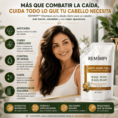 🌿 REMIMPI™ Menos Caída, Cabello Más Fuerte