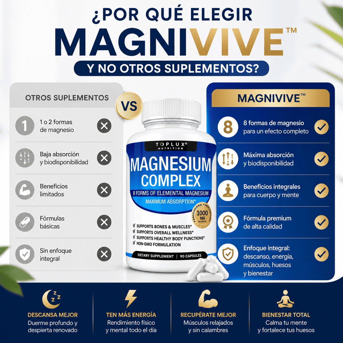 💙 MagniVive™ Descansa profundo. Vive con energía