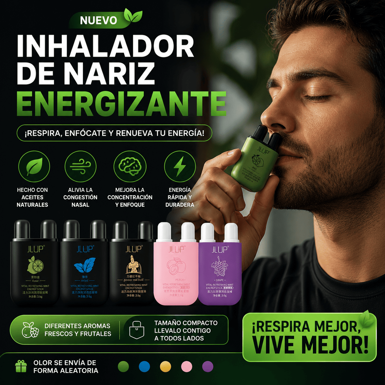 Inhalador de Nariz Energizante Nasal