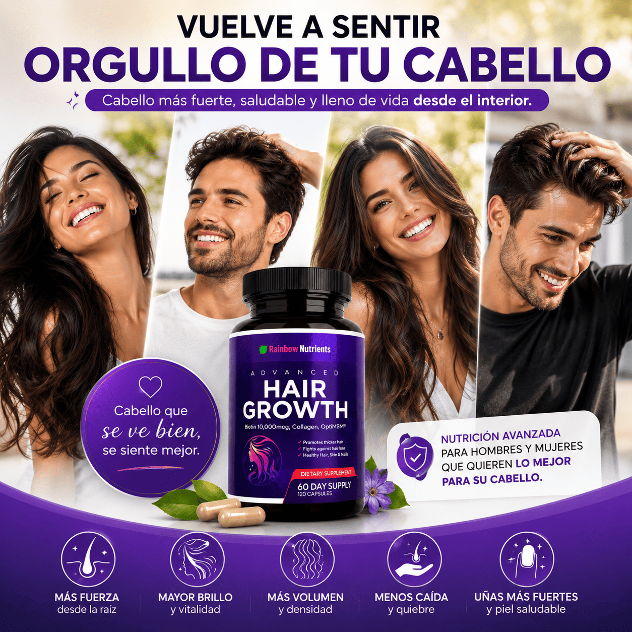 💜 HairGrowth™ | Cabello más fuerte y abundante