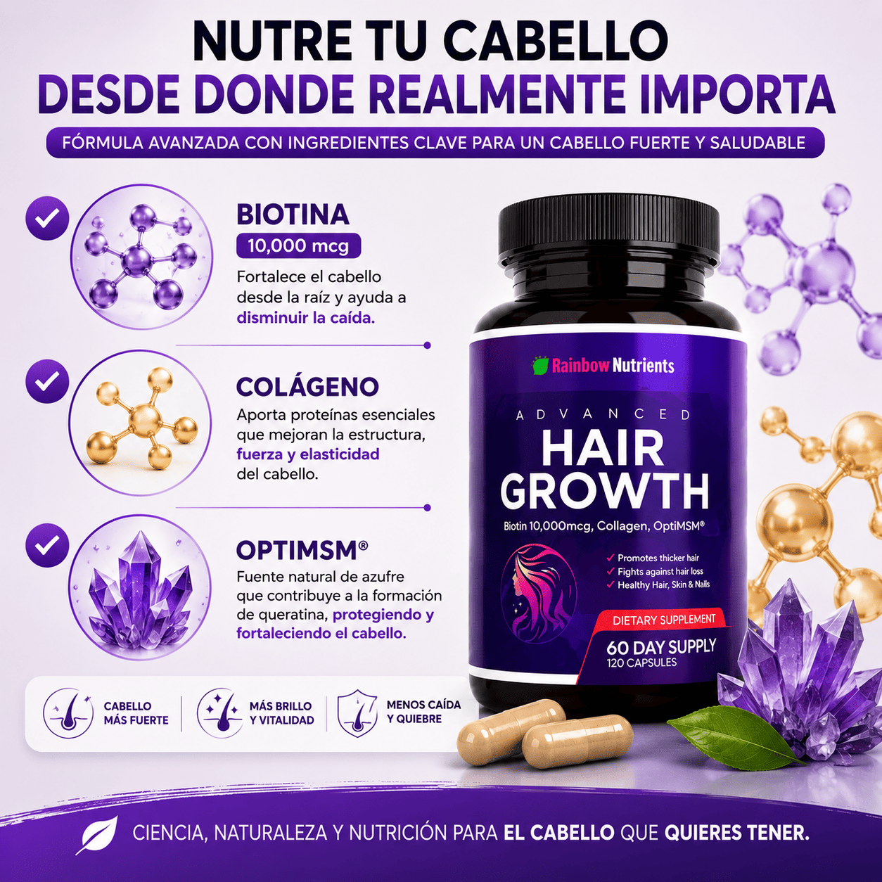 💜 HairGrowth™ | Cabello más fuerte y abundante