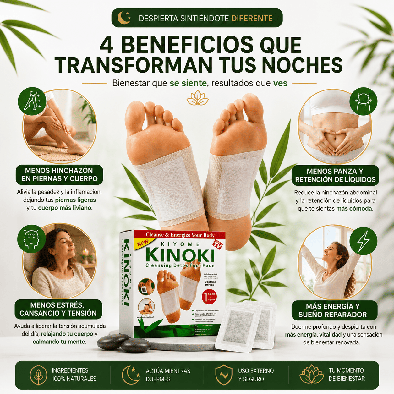 🌿 Kinoki™  Despierta ligera, sin hichazón ni estrés cada mañana