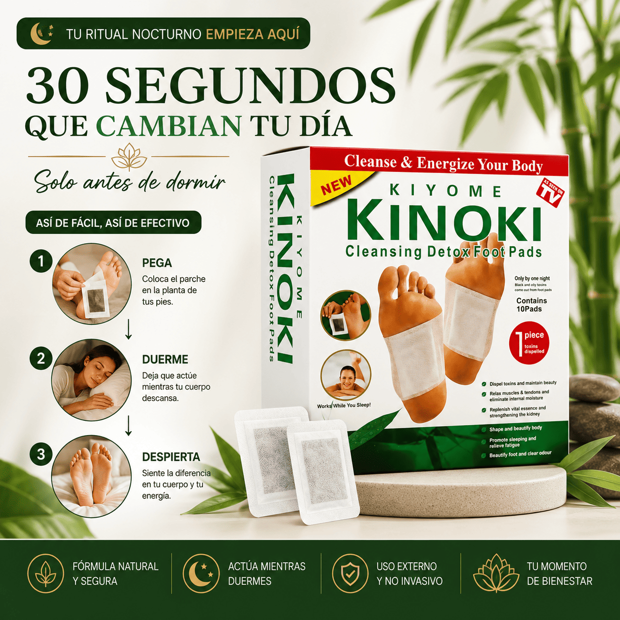 🌿 Kinoki™  Despierta ligera, sin hichazón ni estrés cada mañana