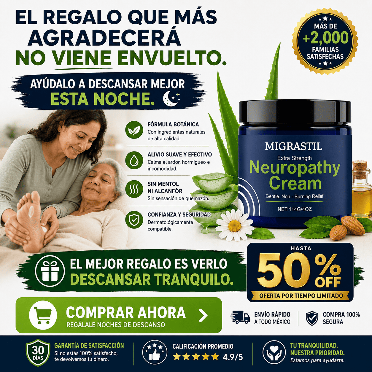 🧴NeuroCream™ Alivio suave, botánico, sin quemazón