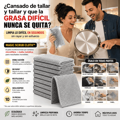 🧽 SmartClean™ Limpia sin esfuerzo ni desgaste