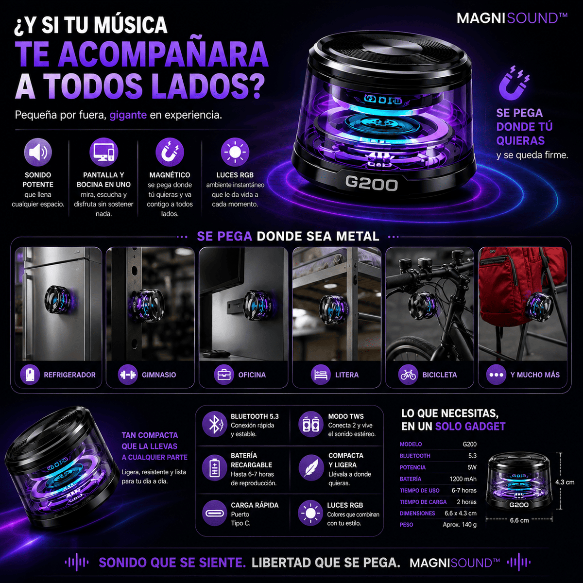 🧲🔊 MagniSound™ Más sonido, menos límites