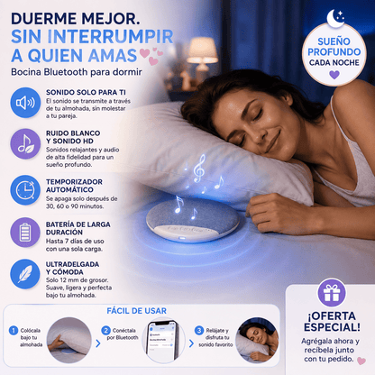 🌙✨ LunaSound™ Bocina: escucha y duerme sin despertar a nadie.