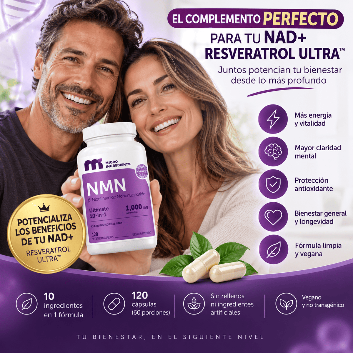 Suplemento NMN Complex Micro Ingredients
