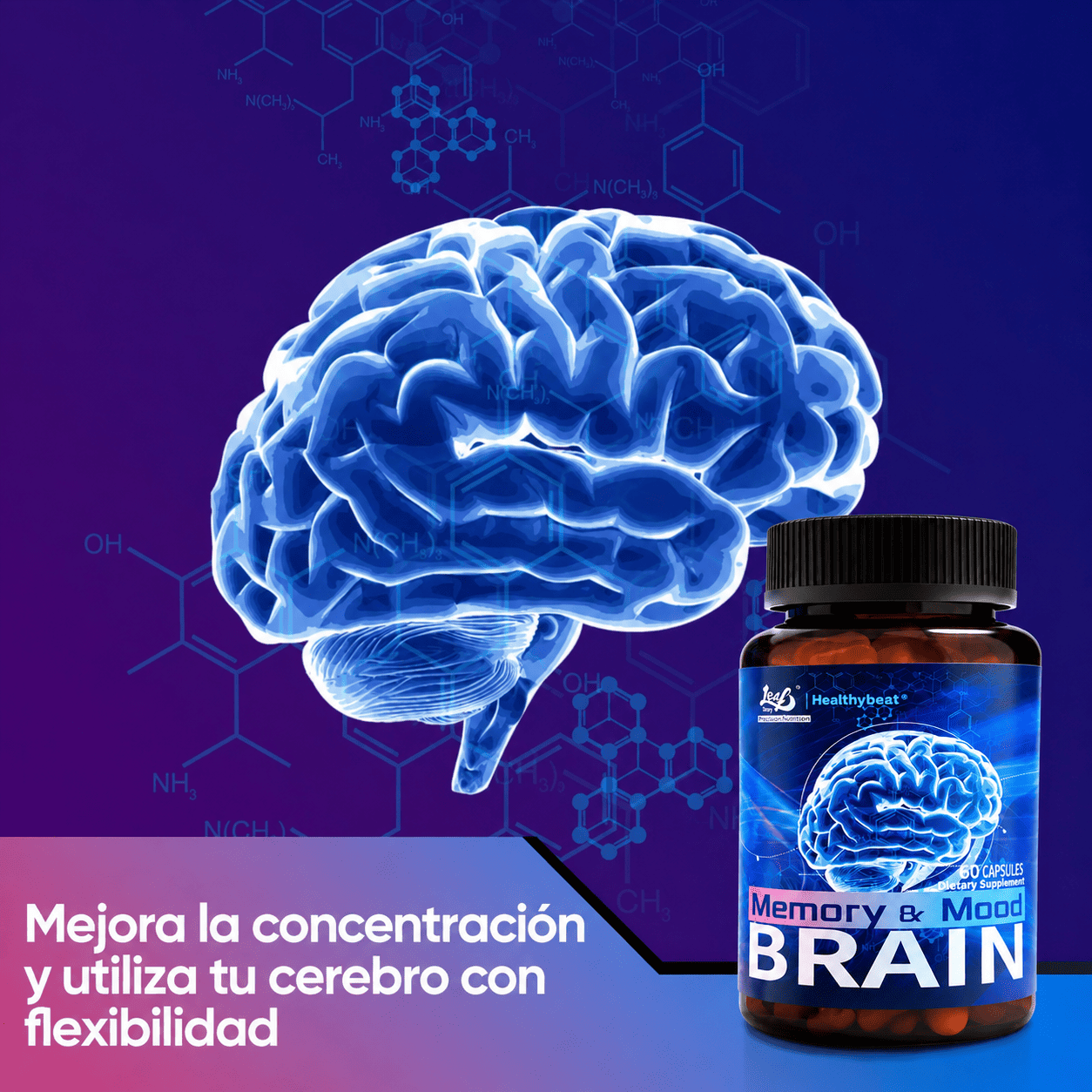 🧠 NeuroVibe™ PRO Suplemento avanzado para el Cerebro, Ánimo y Nervios