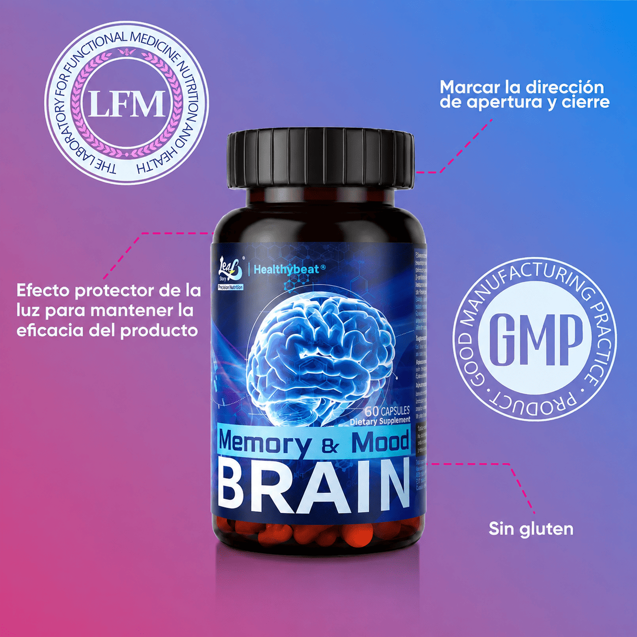 🧠 NeuroVibe™ PRO Suplemento avanzado para el Cerebro, Ánimo y Nervios