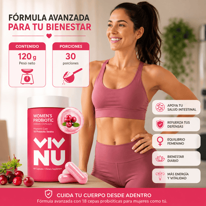 🌸 VivoNu Flora+™ Equilibrio íntimo y digestivo diario