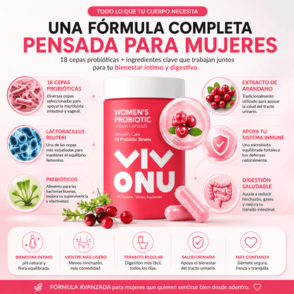 🌸 VivoNu Flora+™ Equilibrio íntimo y digestivo diario
