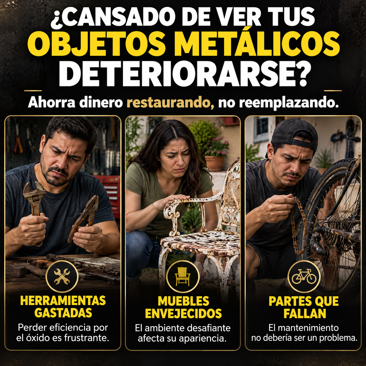 🖌️RustPaint® Pintura Antióxido Negra 100g