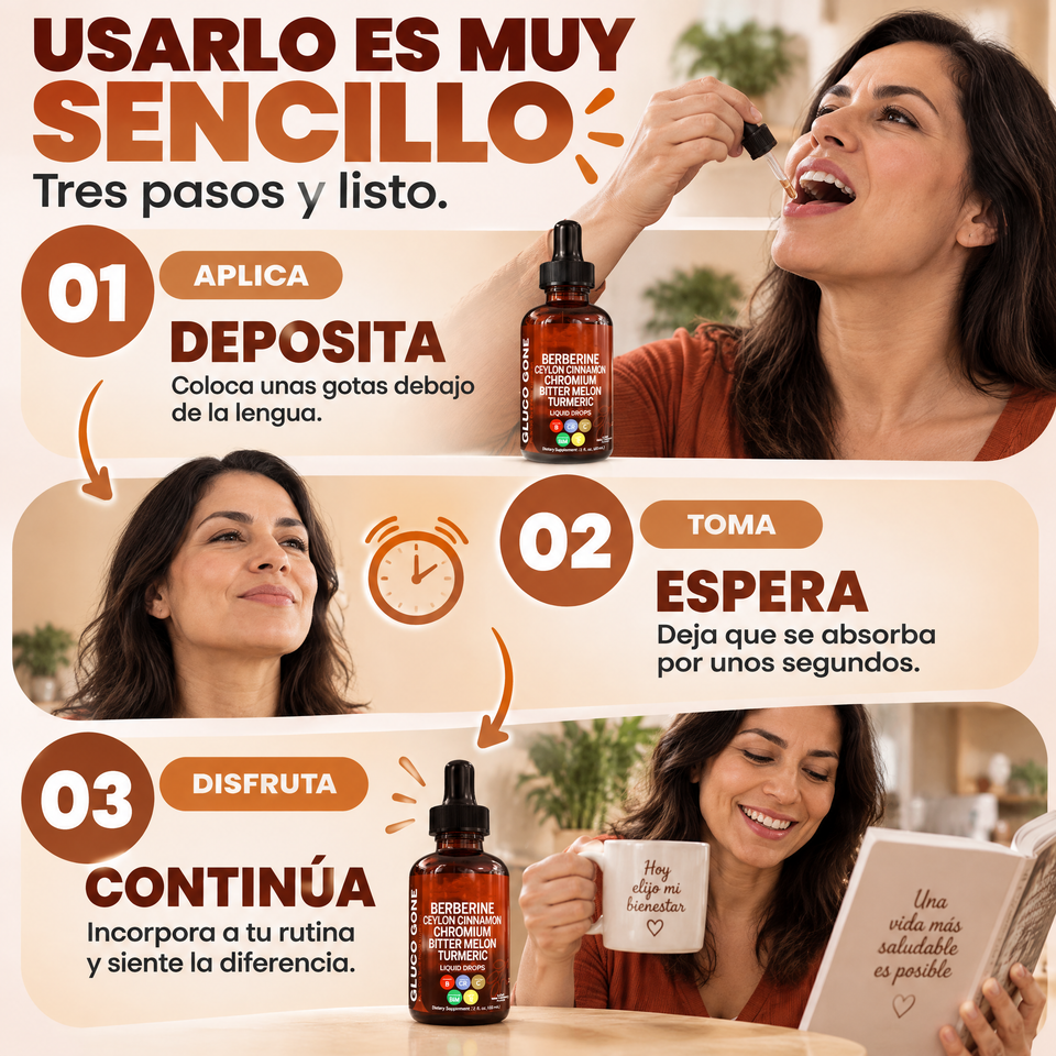 GlucoDrop® Fómula Natural Regula Azúcar 60ml