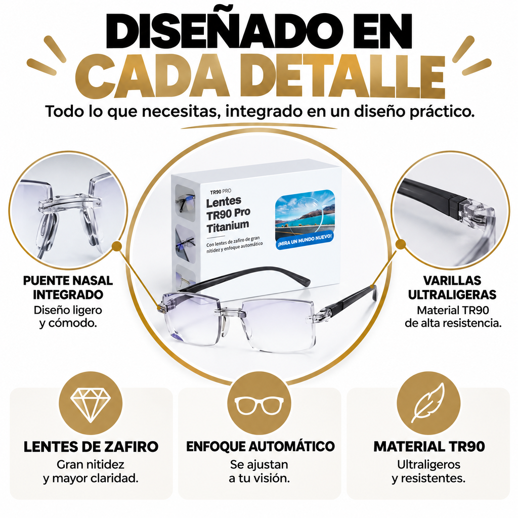 LuxeView® Lentes Elegantes TR90 con Tecnología Avanzada